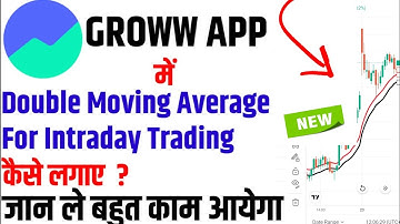 Groww app मे Double moving average कैसे लगाएं !