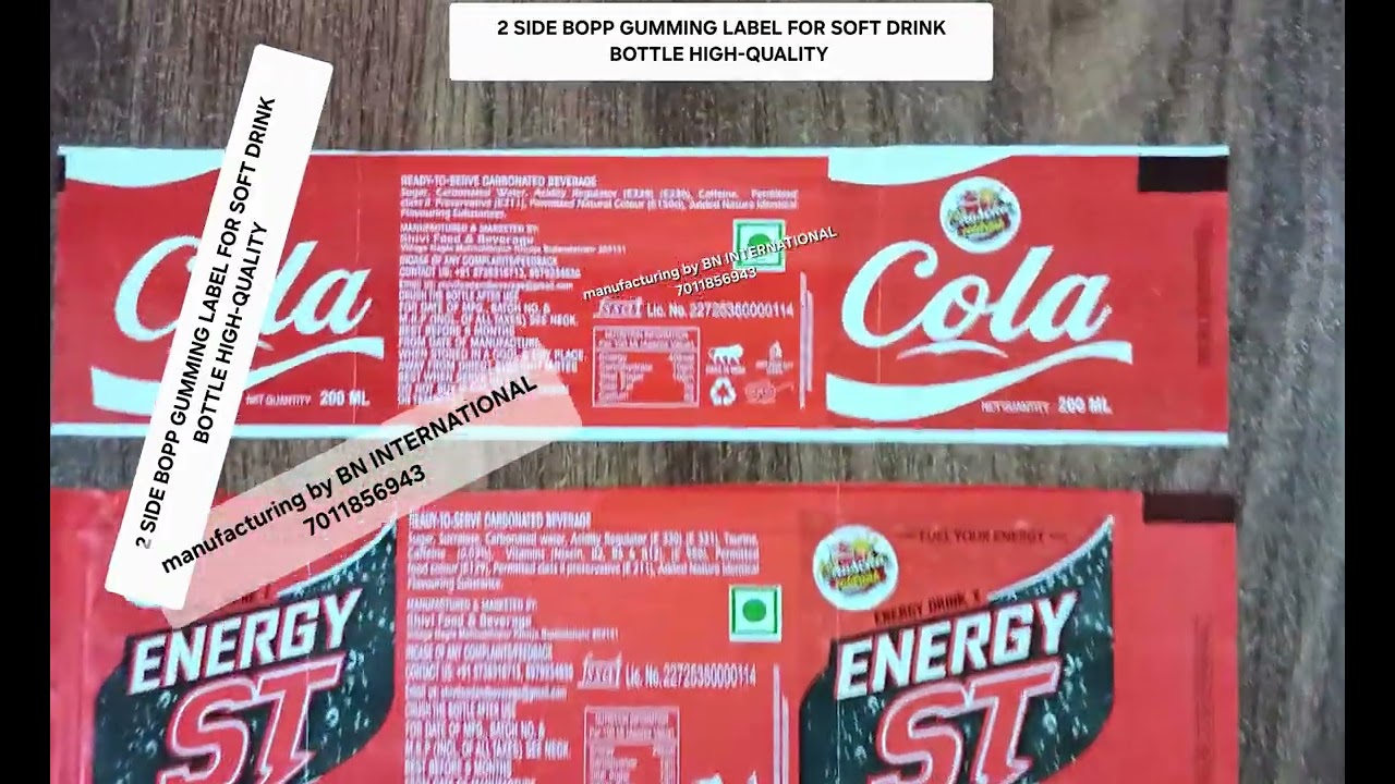 2 SIDE GUMMING LABEL BOPP HIGH QUALITY 