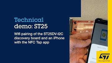 Demonstrating Wifi pairing of the ST25DV-I2C discovery board with an iPhone through the NFC Tap app