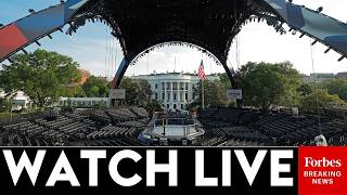 LIVE: White House's UFC Arena Stands Ready For Match Tonight As Part Of America 250 Celebrations
