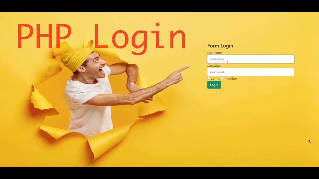 PHP Login with SESSION ล็อกอิน แยกสิทธิ์ แยกหน้า admin, member โดยใช้ ...