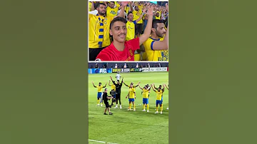 احتفالية رونالدو مع جمهور النصر 