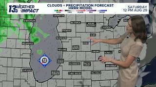 13 ON YOUR SIDE Weekend forecast | Rain chances on and off starting Saturday
No humidity, sunshine, and comfortable temperatures last into the beginning of Saturday! Rain returns Saturday night, lasting on and off for several days to follow. 13 ON YOUR SIDE Weekend forecast | Rain chances on and off starting Saturday