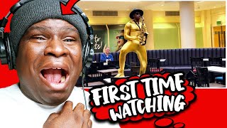 AMERICAN REACTS To KSI - Black Epic Sax Guy - REACTION