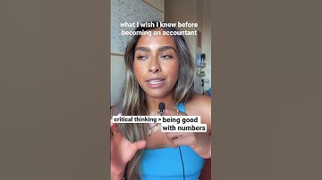Thumbnail of What I wish I knew before becoming an accountant: critical thinking 🤓 #shorts