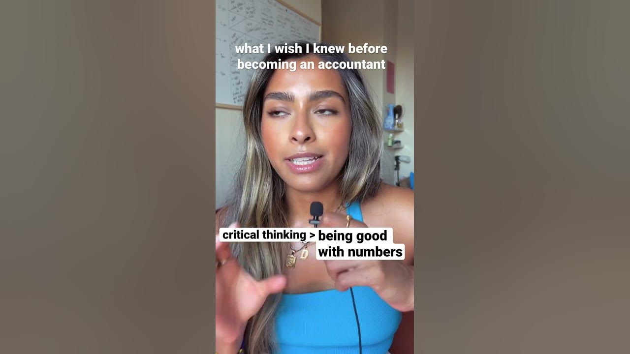What I wish I knew before becoming an accountant: critical thinking 🤓 #shorts