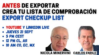 Antes de exportar crea tu lista de comprobación: Export Checkup List