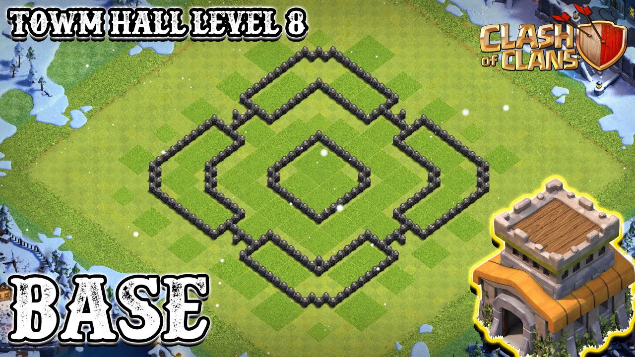 clash of clans บ้าน เว ล 8  New  Clash of clans | TH 8 Base Anti 2 Stars , Hybrid - จัดบ้านเลเวล 8 (พร้อมลิ้ง)