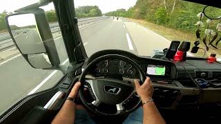 POV Driving MAN TGX 18.510 Germany 🇩🇪 , cockpit view 4K