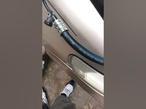 2000 Honda Accord power steering high pressure line replacement - YouTube