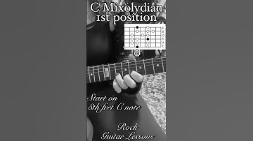 C mixolydian mode 1st position guitar lesson #mixolydianscale