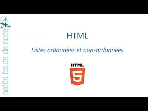Vidéo: Qu'est-ce qu'une liste ordonnée en HTML ?