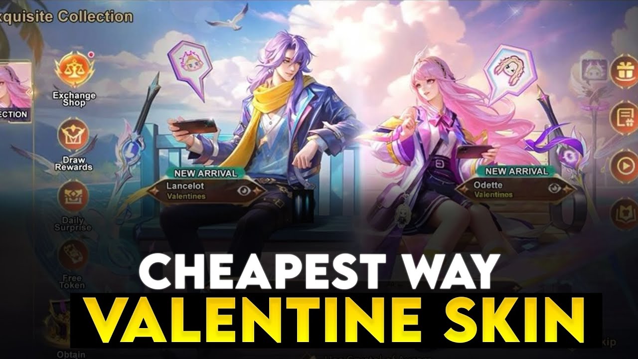 HOW TO GET LANCELOT AND ODETTE VALETINE SKIN AT CHEAPESST WAY | LANCELOT AND ODETTE VALETINE SKIN