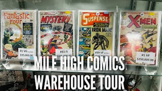 Mile High Comics warehouse virtual tour — key comics and speculation books