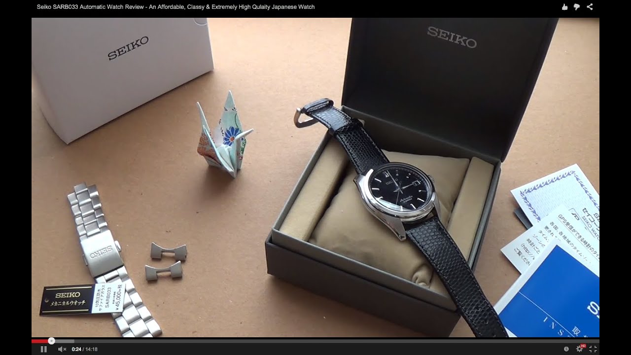 Seiko SARB033 Automatic Watch Review - An Affordable, Classy & Extremely  High Quality Japanese Watch - YouTube