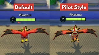 Talonflame Default VS Pilot Style Holowear comparison  Pokémon Unite