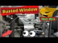 Mechanic States: Broken Window!  Bonus Lamborghini Sighting!