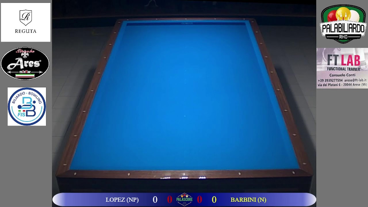 QUALIFICAZIONE  RHO PALABILIARDO - 27° Campionato del Mondo -4° DI FINALE - LOPEZ VS BARBINI