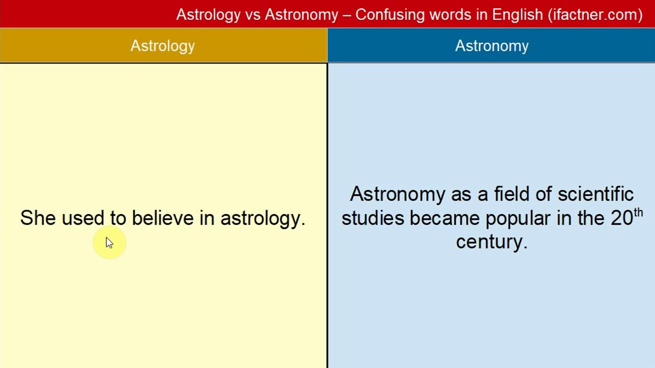 astronomy vs astrology