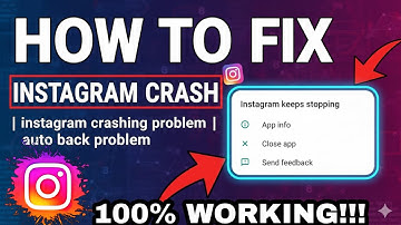 How to fix Instagram crash problem today 2025 | instagram crashing problem | auto back problem FIXED