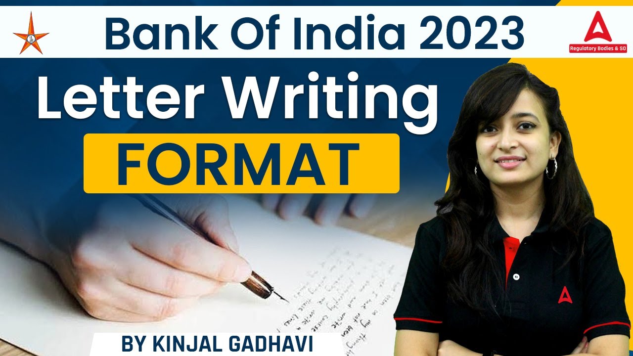 Bank Of India 2023 Letter Writing Format By Kinjal Gadhavi YouTube