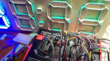 Огромные часы на Ардуино. Из обычной светодиодной ленты. Что делать если нет 3D принтера.