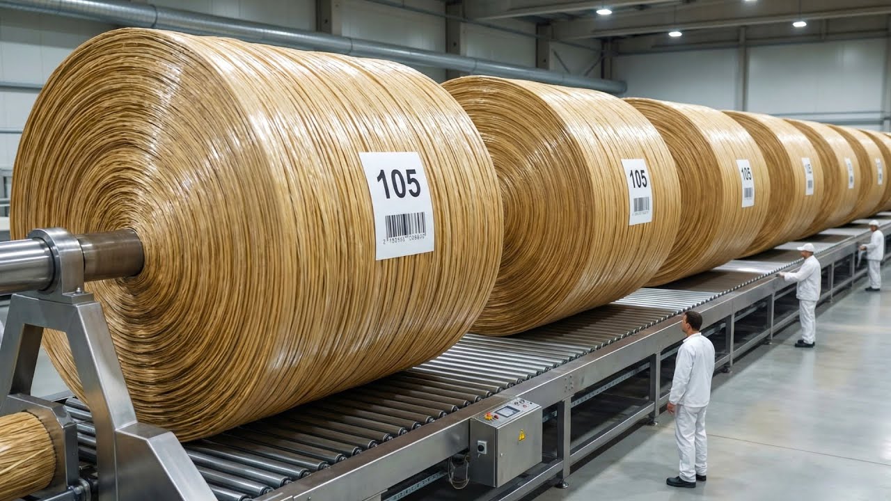 How Millions Of Feet Of Rope Are Made From Fibers – Rope Mass Production Line