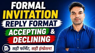 Formal Invitation Reply Format Accepting & Declining in One Video#InvitationReply @PGEnglishStudio