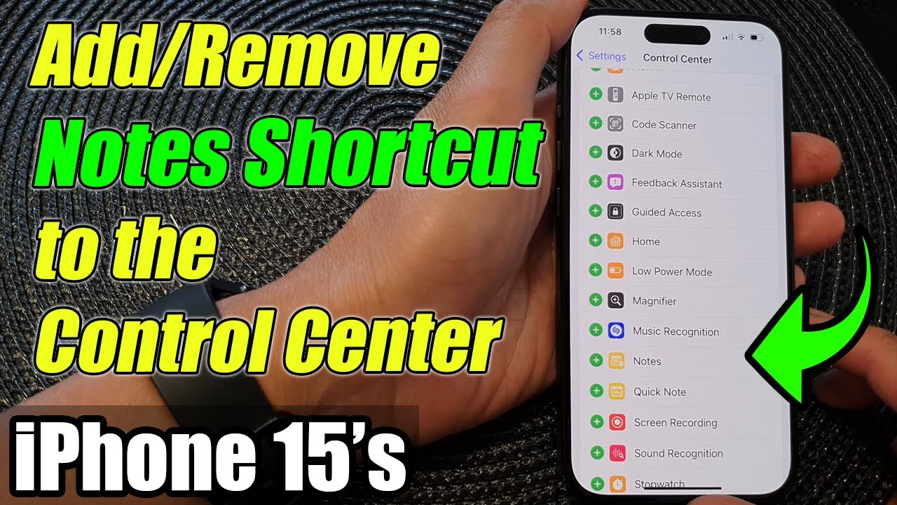 iPhone 15/15 Pro Max: How to Add/Remove The Notes Shortcut to the ...