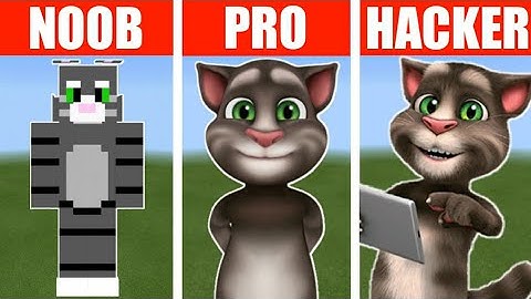 NOOB vs PRO vs HACKER Minecraft Pixel Art Talking Tom