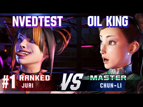 SF6 ▰ NVEDTEST (#1 Ranked Juri) vs OIL KING (Chun-Li) ▰ Ranked Matches