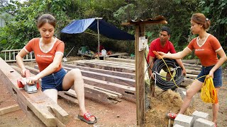 Girl turns old house into new house part 2. Building a wooden house in 2024 - new life LTtivi