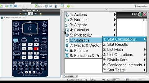 Sample Mean, Variance, and Standard Deviation of a Frequency Distribution TI-Nspire