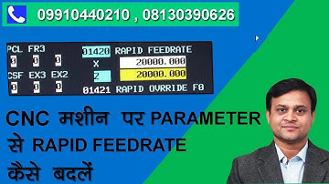 CNC MACHINE RAPID TRAVERSE AND JOG FEEDRATE PARAMETER CNC VMC PROGRAMMING AND OPERATOR TRAINING