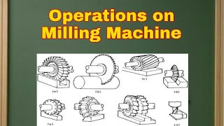 Operations on Milling Machines - Mechanical Engineering