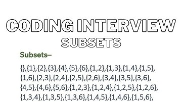 Coding interview Patterns: Subsets