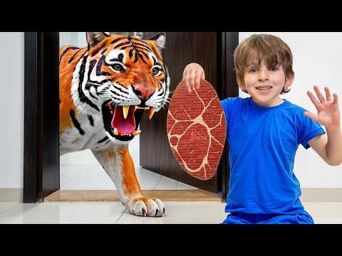 Wild Animals Came To Life At Home! 🦁🏠 | Learn Animal Names with Alex!