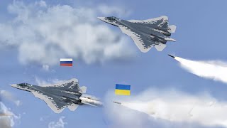 Horrible moment!! A Ukrainian F-35 plane destroys a Russian SU-57 near Crimea!
