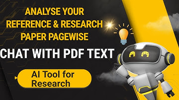Analyse Your Reference & Research Paper Pagewise | Chat with PDF Text | AI Tool for Research Support