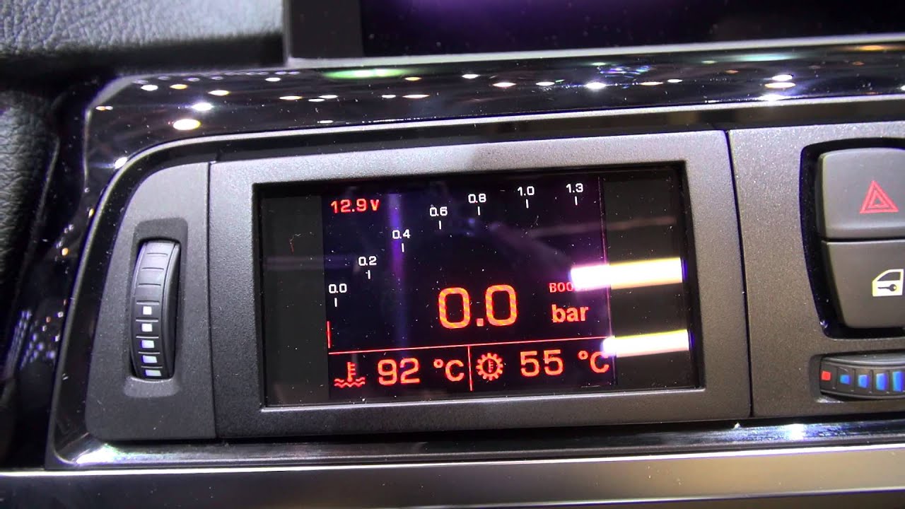 BMW ALPINA B3 BiTurbo boost display in detail at Geneva Salon World ...