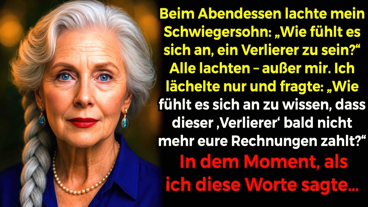 Beim Essen höhnte mein Schwiegersohn „Wie fühlt sich ein Verlierer?“ Alle lachten – außer mir