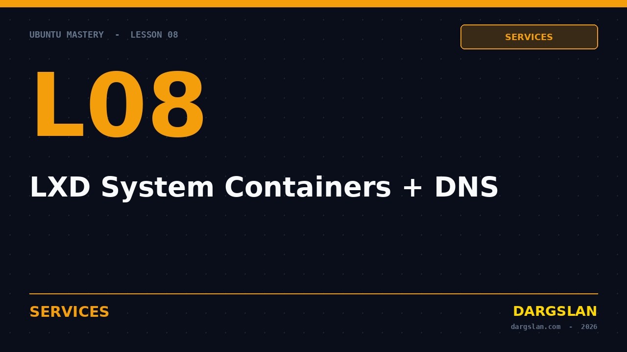 LXD System Containers: Full-OS Workloads and DNS Configuration