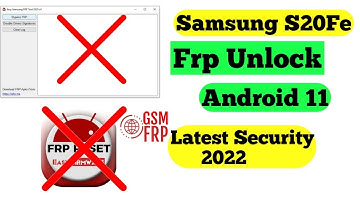 Samsung S20 FE Frp Bypass Android 11 R | Samsung S20 FE Frp Unlock/Forget Google Account Lock | 2022