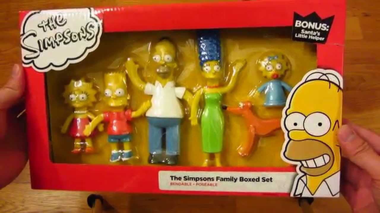 NJ Croce Simpsons Family Bendable Action Figure Box Set 