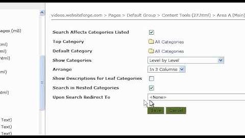 Set Up Ecommerce Category List Frame - Websiteforge Ecommerce Website