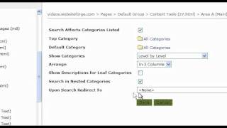 Set Up Ecommerce Category List Frame - Websiteforge Ecommerce Website