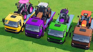 トラクター輸送 ダブルフラットベッドトレーラー トラック対トラクター BeamNG.drive ゲーム Farming Simulator 22 screenshot 4