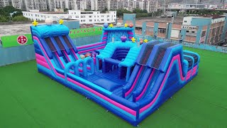 🪐Space Themed Inflatable Obstacle Course with Slides Inflatable Park Chinee Inflatables GF2-035B