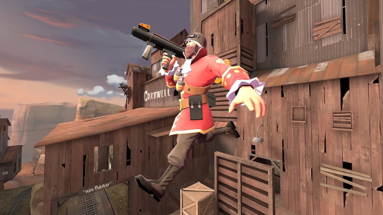 [720p]Gameplay|Team Fortress 2- Rocket jump-walljump a skakani s dvema ...