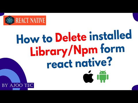How to delete installed library/npm from react native? || in Hindi